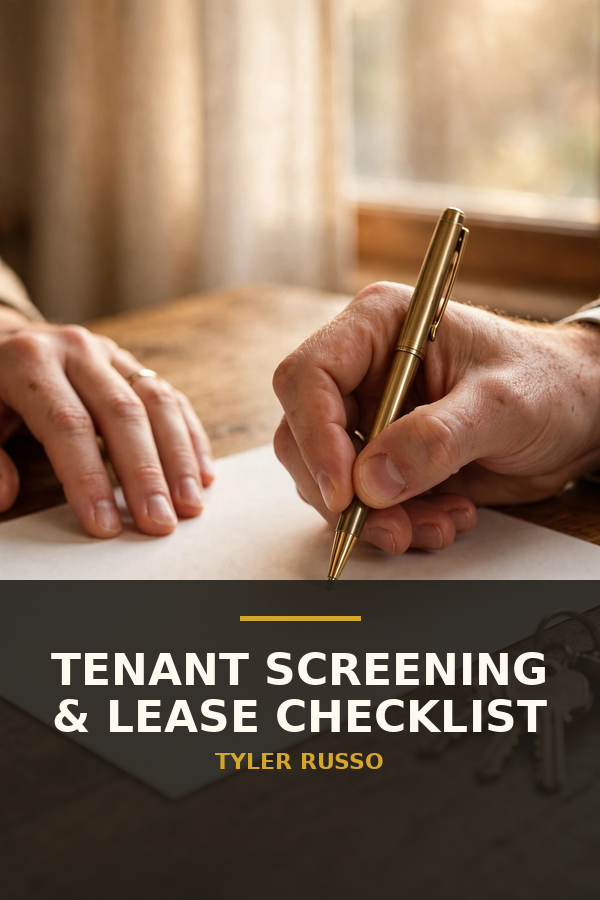 Tenant Screening and Lease Checklist cover